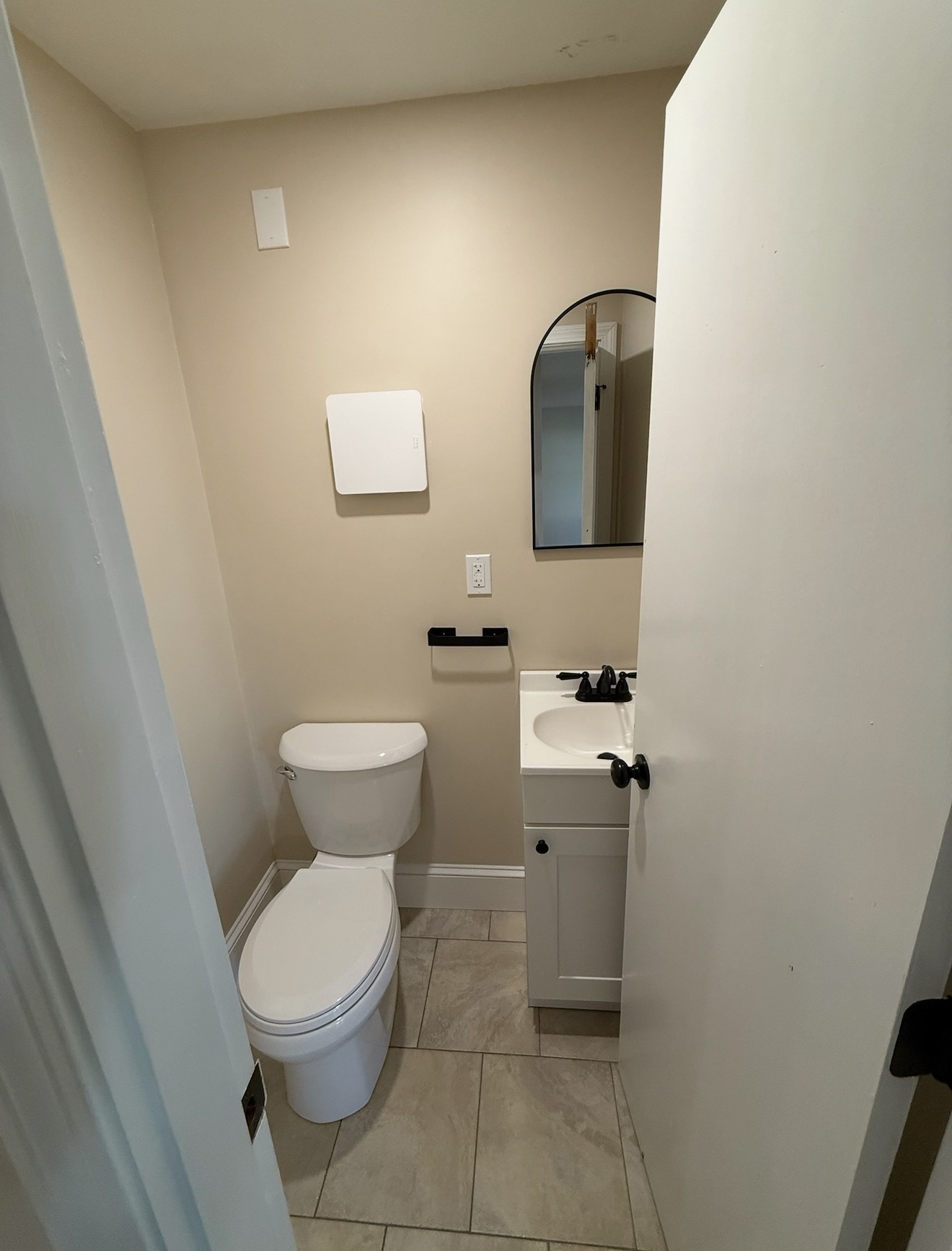 Stoneham bathroom — half bath alternate angle